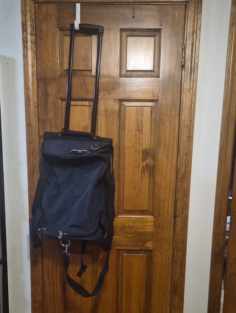 Never Used Navy Blue Rolling Backpack Duffle Trolley Bag - Unbranded